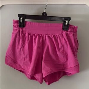 Pink Lululemon Hotty Hot 4inch Shorts